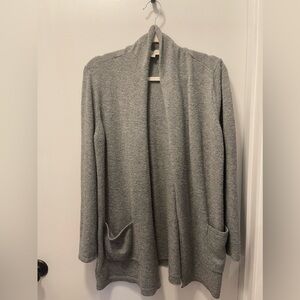 LOFT | shawl collar pocket open cardigan | women L